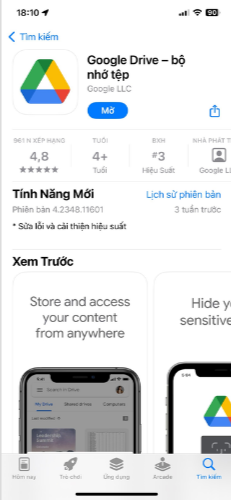 Cách tải file lên drive của người khác bằng điện thoại bước 1